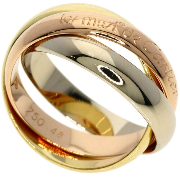 Cartier Jewelry - Cartier Trinity 48 Ring 18K Yellow Gold 18K White Pink
